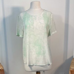 Equipment silk green crocodile print Rylee top